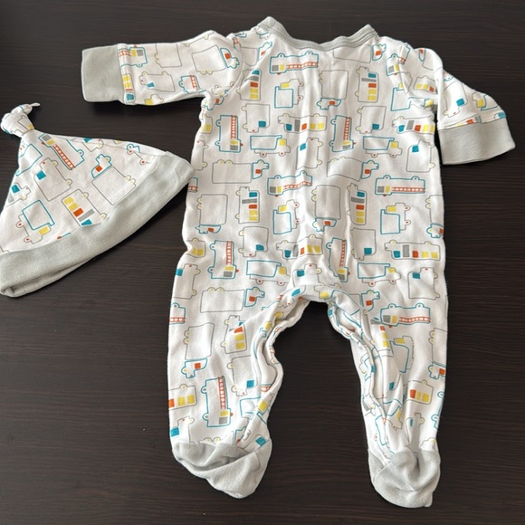 Offspring Gray and Multicolor Kids One Piece Footie - Picture 5 of 5